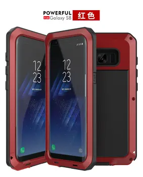 

Full Protective doom armor Case Metal Case Shockproof Cover For Samsung S8 S8Plus S9 S9Plus Note8 Note9 case with glass film