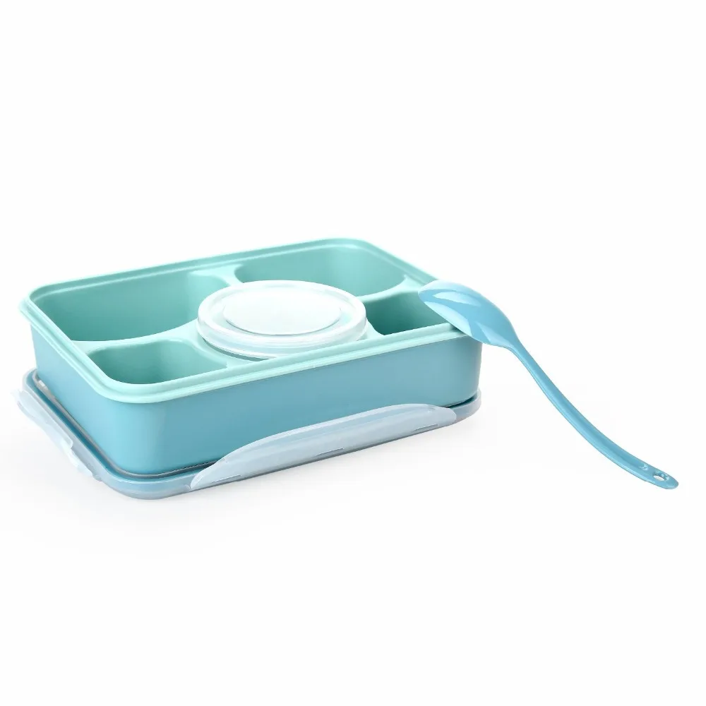 Bento Ланч бокс полностью Герметичный пищевой 5 отсек Box миска для супа с