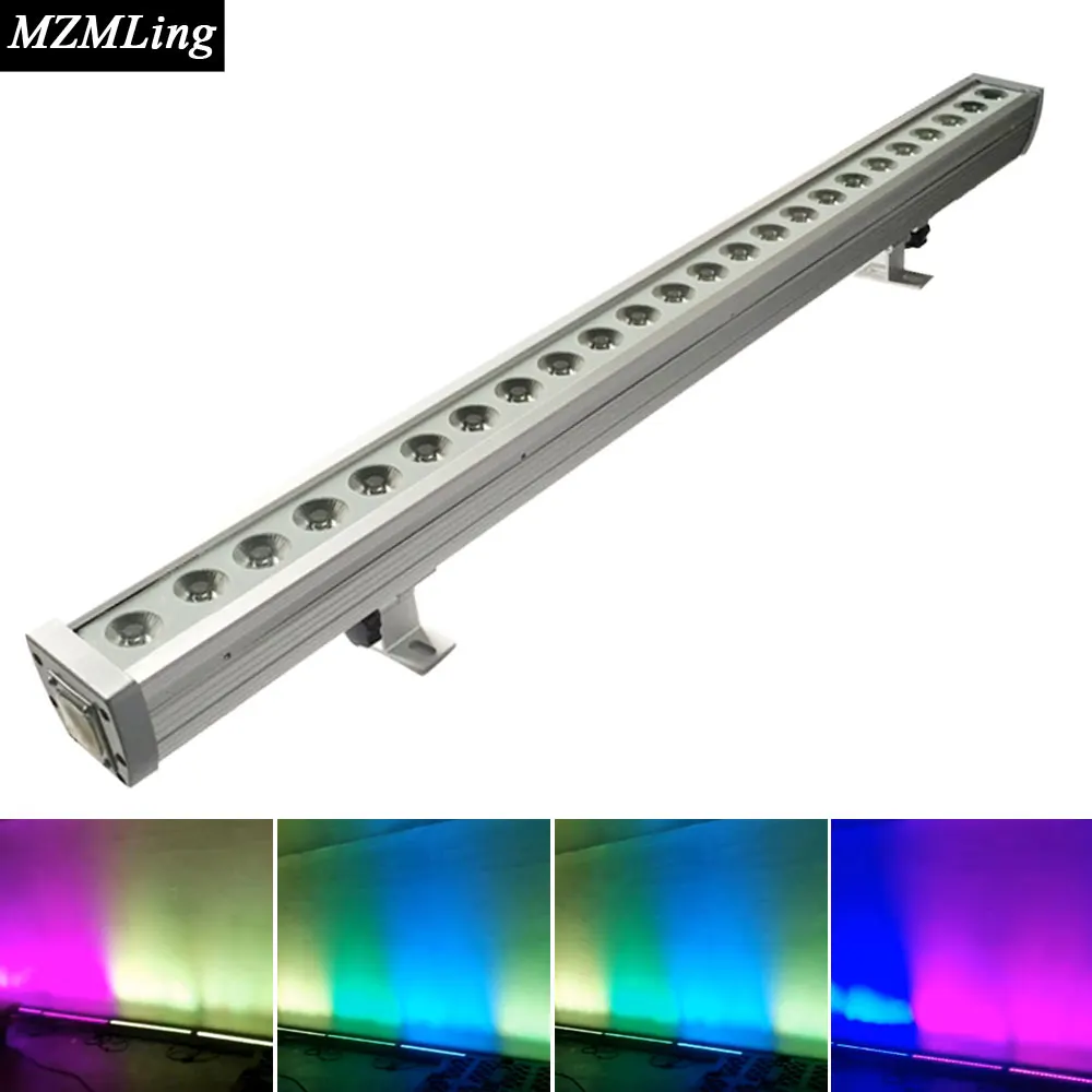 24*4w RGBW 4-In-1 Waterproof Led Wall Wash Light 5/9CH DMX Washer Led Outdoor /Flood Light Stage DJ /Bar/Home Lighting Effect