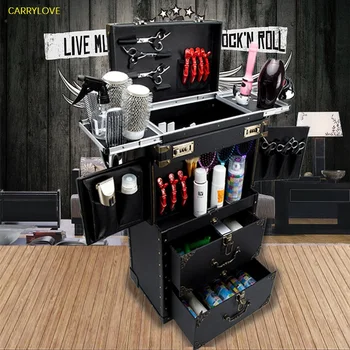 

CARRYLOVE New large capacity Trolley Cosmetic case Rolling Luggage,Multi-layer Beauty Tattoo Salons Trolley Suitcase