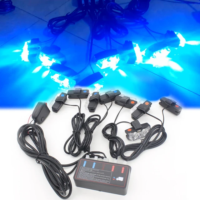 Remote Control Strobe Light Blue Led Grill Lights Signal Police Led