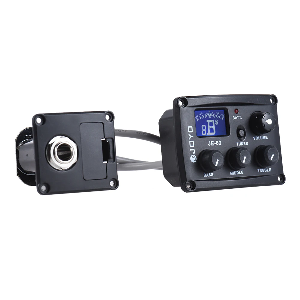 JOYO JE-63 Ukulele Ukelele Uke Piezo Pickup Preamp System 3-Band EQ Equalizer LCD Display with Tuning Function | Спорт и развлечения