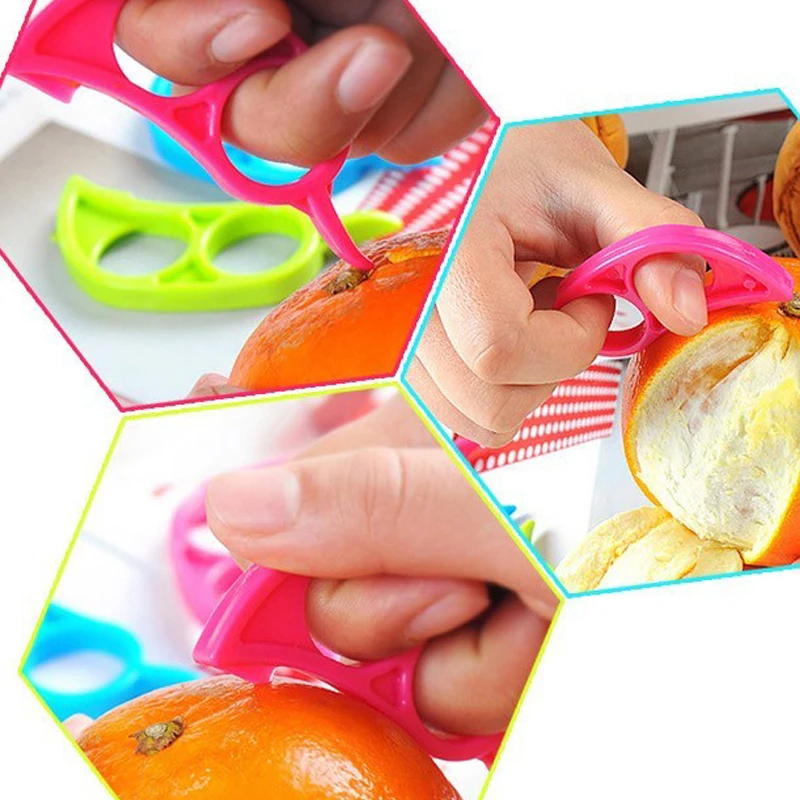 

2pcs/lot Mouse Shape Orange Citrus Opener Peeler Remover Slicer Cutter Quickly Stripping Fruit Tool Randomly