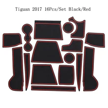 Per il 2017 Volkswagen Tiguan Sportello di Gomma Zerbino Antiscivolo Rilievo della Tazza di Decorazione di Interni Accessorio di Stile Fessura del Cancello Pad