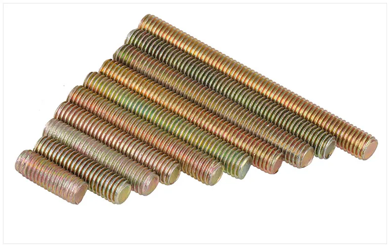 Furniture screw Color zinc full thread screw double head teeth M6 M8 bolt Furniture link screw Furniture screw Color zinc full thread screw double head teeth M6 M8 bolt Furniture link screw