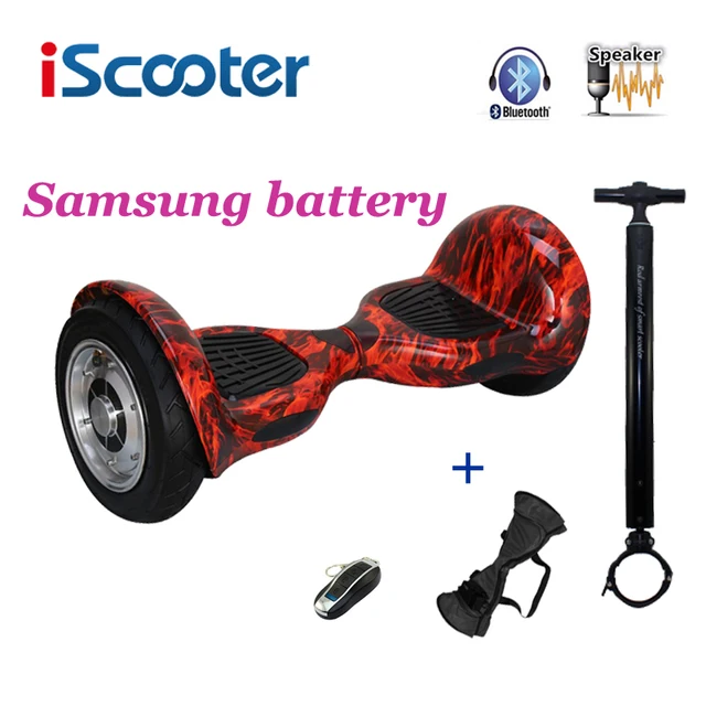 Iscooter 10 дюймов hoverbaord samsung батареи электрический балансируя скутер для взрослых скейтборд 10 колеса 700 Вт hoverboard ul2722