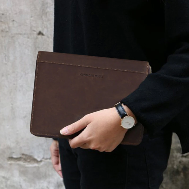 Funda de cuero Retro para iPad Pro 10,5 Air 3 11 2019 folio teléfono auricular de bolsillo bolsa pasaporte titular cremallera protectora alrededor - 6