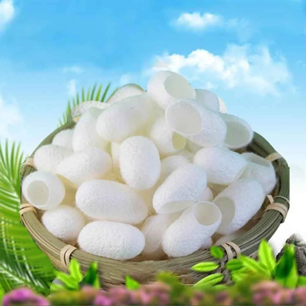12/30/50/100PCS Per set Organic Natural Silk Cocoons Silkworm Balls Facial Skin Care Scrub Purifying Acne Anti Aging Whitening