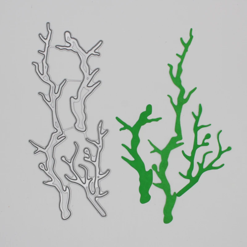 

2 Pcs Branch of tree Metal Cutting Dies DIY Scrapbooking Album Decoration Embossing Paper Card Craft 55*130 mm
