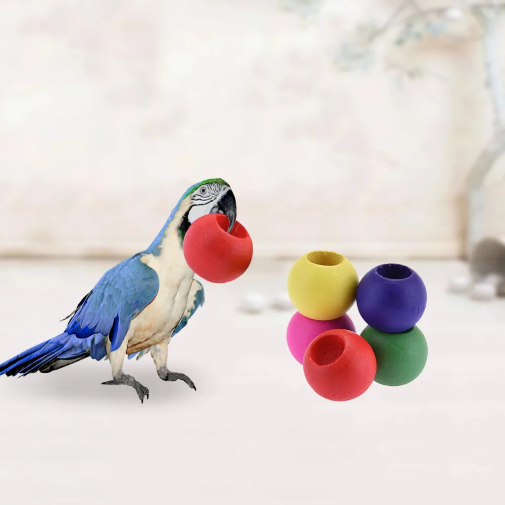 Parrot Toys DIY Accessories Colorful Beads Toy for Parrots / Pigeons
