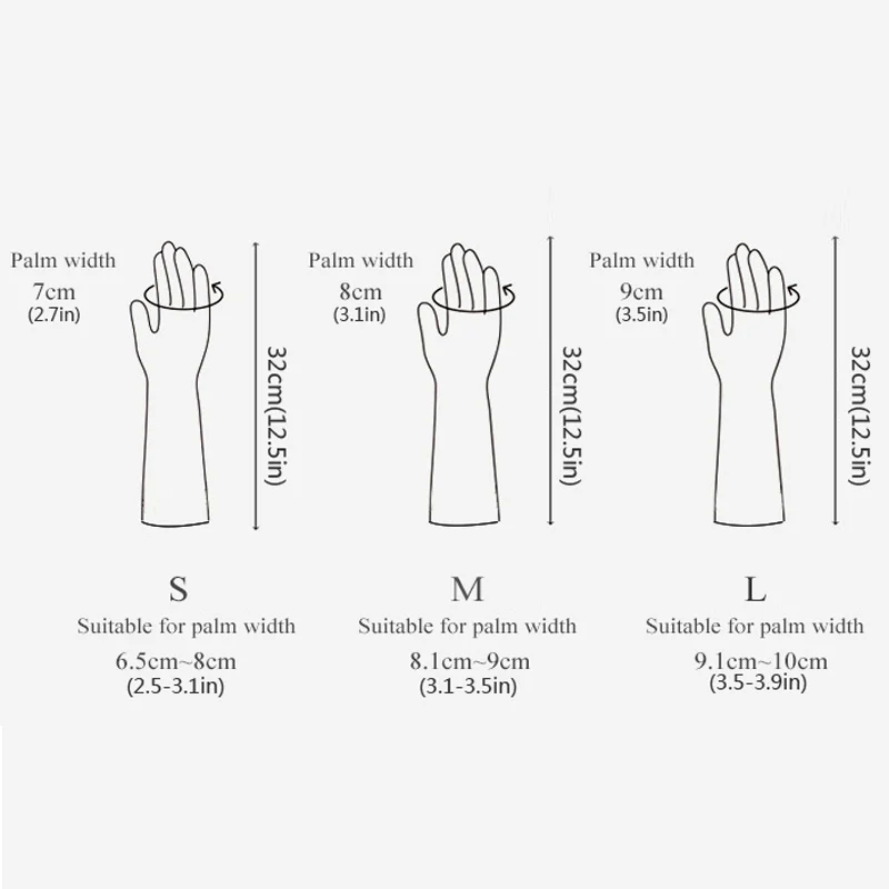 Nitrile Gloves Dishwashing Gloves Cleaning Gloves Resistant Grease Solvent Non-slip Kitchen Dish Washing Household Cleaning Scratch Resistant Nitrile Gloves