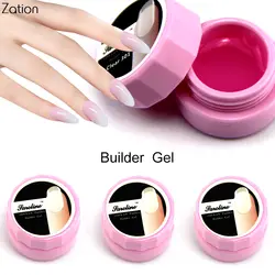 Zation UV Builder гель камуфляж лаки для ногтей ногти Ложные Советы Расширение 3 цвета розовый, белый, прозрачный дизайн аксессуары