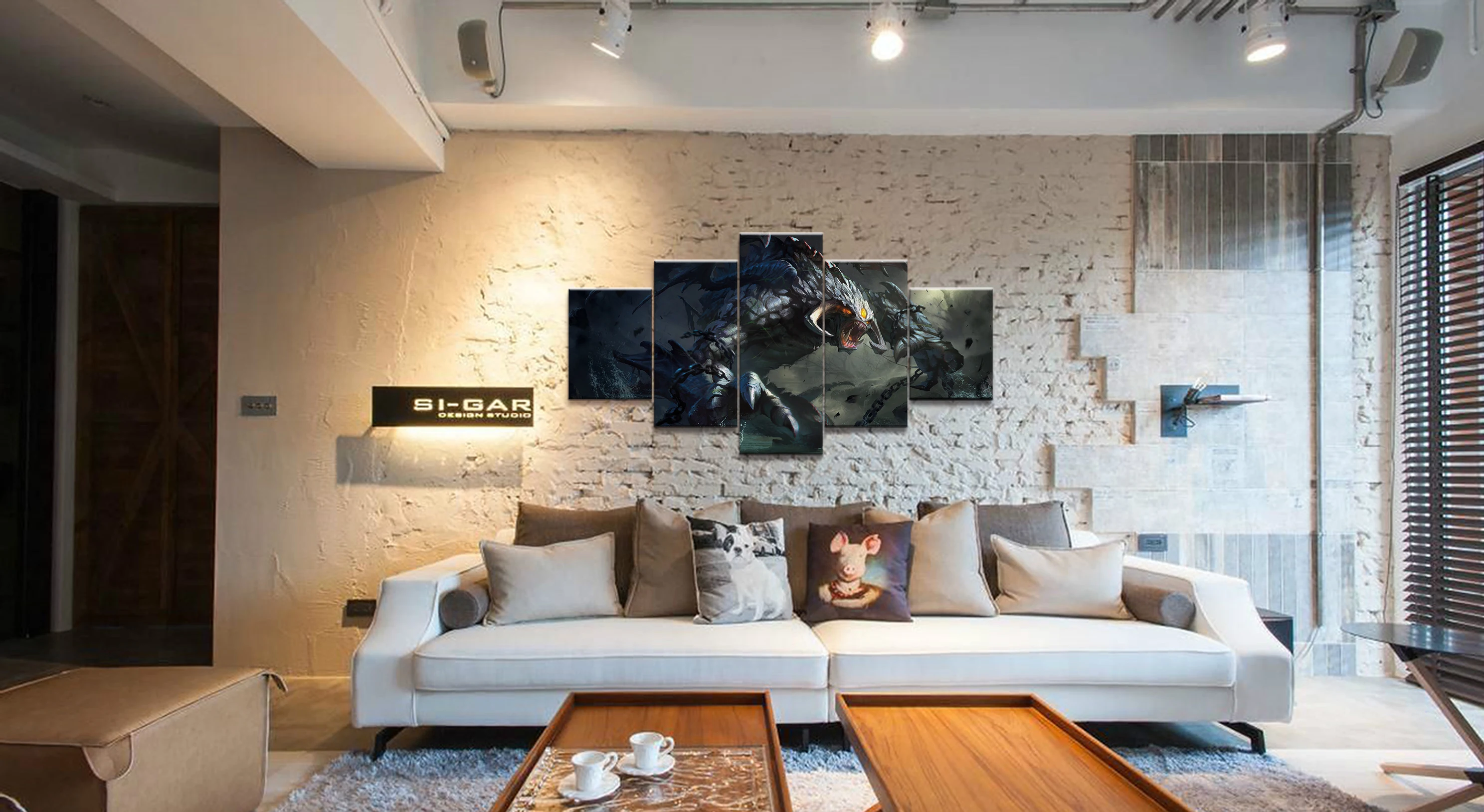 Wall Art Game Poster 5 Pieces DOTA 2 Poster Printed Canvas Painting Pictures Modern Painting On Can