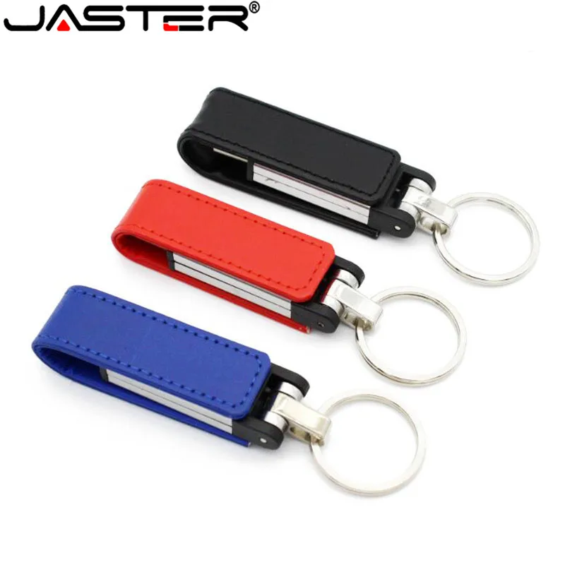 

JASTER fashion leather usb flash drive fur key chains pendriver 8gb 16gb 32gb commercial memory stick 4gb 64gb Good gift