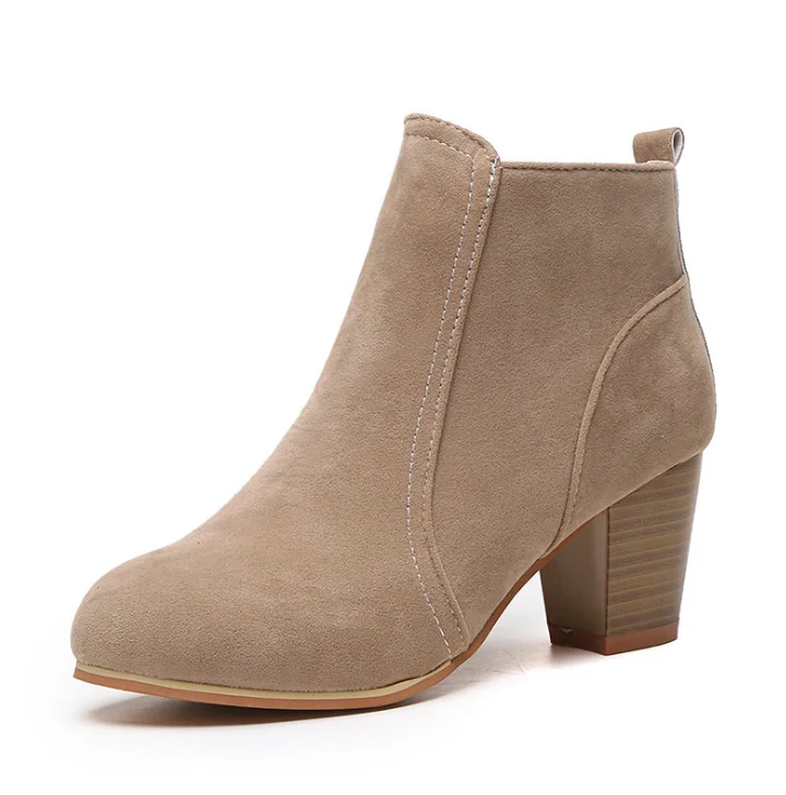 

Women Ankle Boots Comfort Low Heels Shoes Woman Short Riding Booties Sexy High Heels Plus Size 35-41