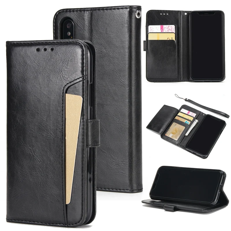 Leather Case For iPhone X 8 7 iPhone 6 6 s 6 plus 7plus Luxury Flip Wallet Fundas Cover For iphone 7 8 plus iphone 6 6s Case 