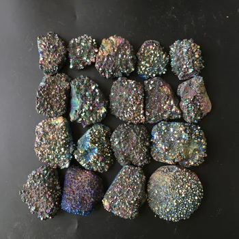 

642g 18pcs More Colour Aura Quartz Crystal Titanium Bismuth Silicon Cluster Rainbow