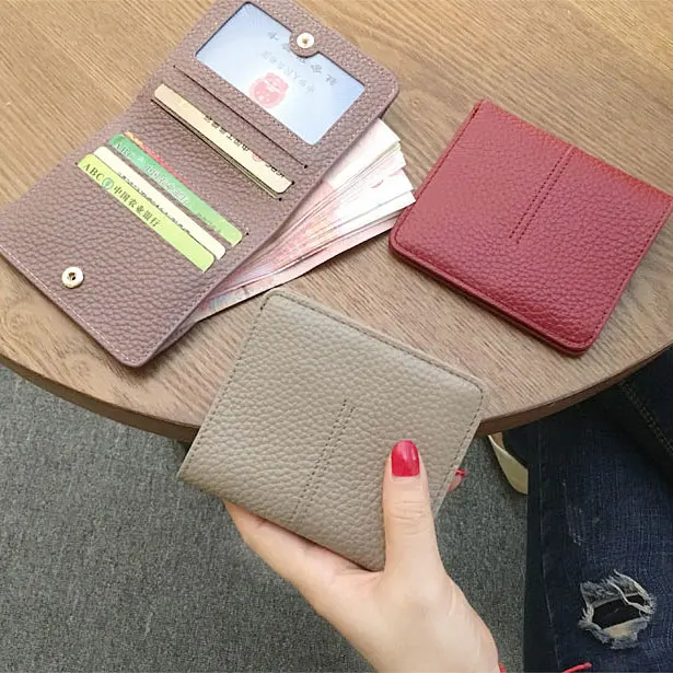 

womens wallets and purse Genuine Leather mini top sell Hasp wallet Photo Holder luxury brand Short Casual leather purse