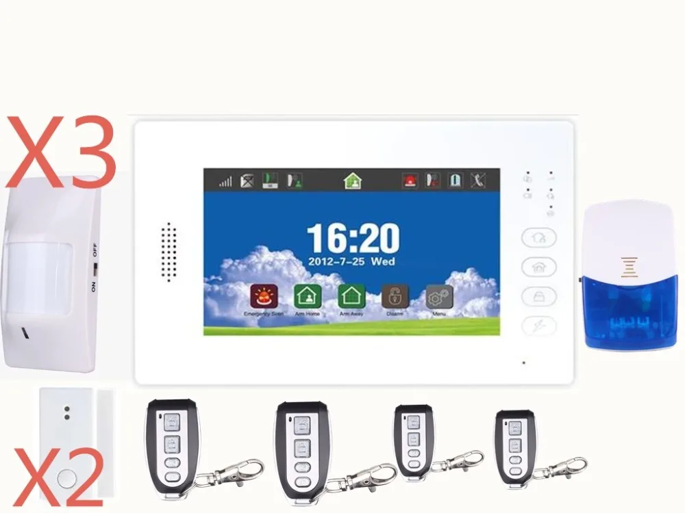 

ITALIAN 868mhz alarm panel for home garden security with app control strobe siren PIR motion sensor Door sensor