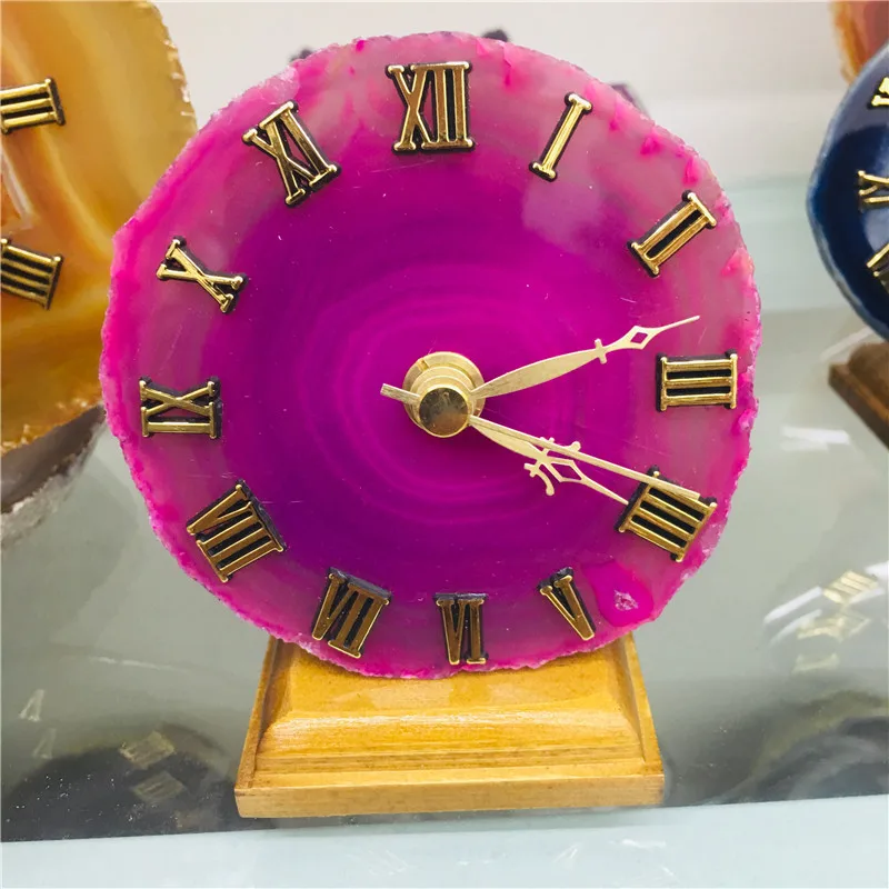 

Grand agate red Geode Poli Cristal Quartz clock