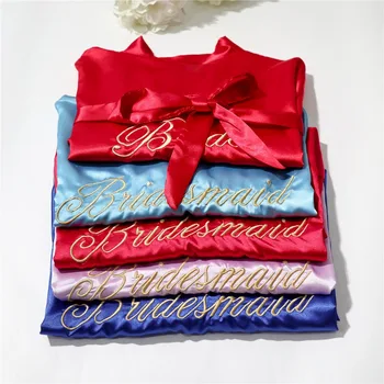 

Fashion Silk Bridesmaid Bride Robe Sexy Women Short Satin Wedding Kimono Robes Sleepwear Nightgown Dress Woman Bathrobe Pajamas