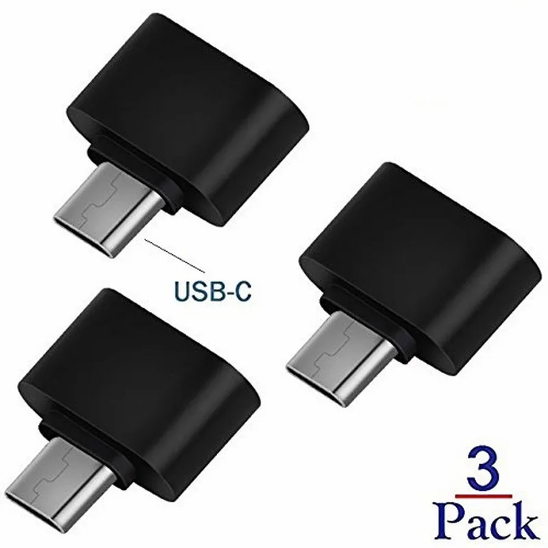 Portefeuille 3PCS USB 3.1 Type C OTG Adapter for Xiaomi mi6 Samsung Galaxy S8 Plus LG G6 G5 Nexus 5X 6P Type-C USBC Mobile Phone (4)