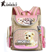 Российских детей Школьные ранцы розовый цветок печатных Водонепроницаемый ортопедические нейлон дети Обувь для девочек рюкзак 3D школьный Mochila Infantil