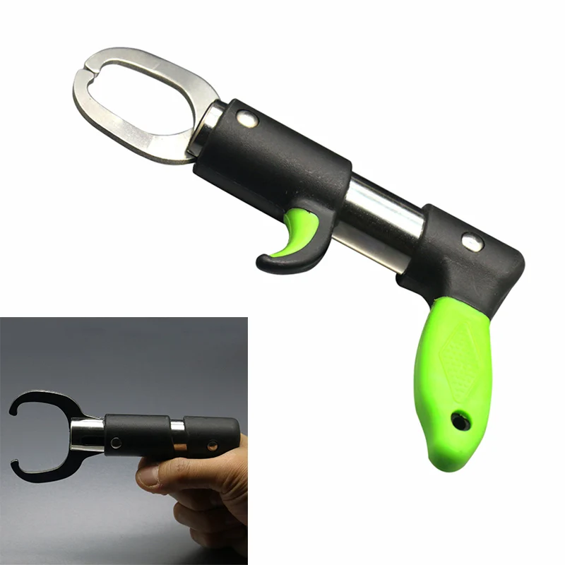 

Newly Portable Stainless Steel Fishing Gripper Plastic Handle Fish Grip Nipper Lip Grabber Fishing Tool FMS19