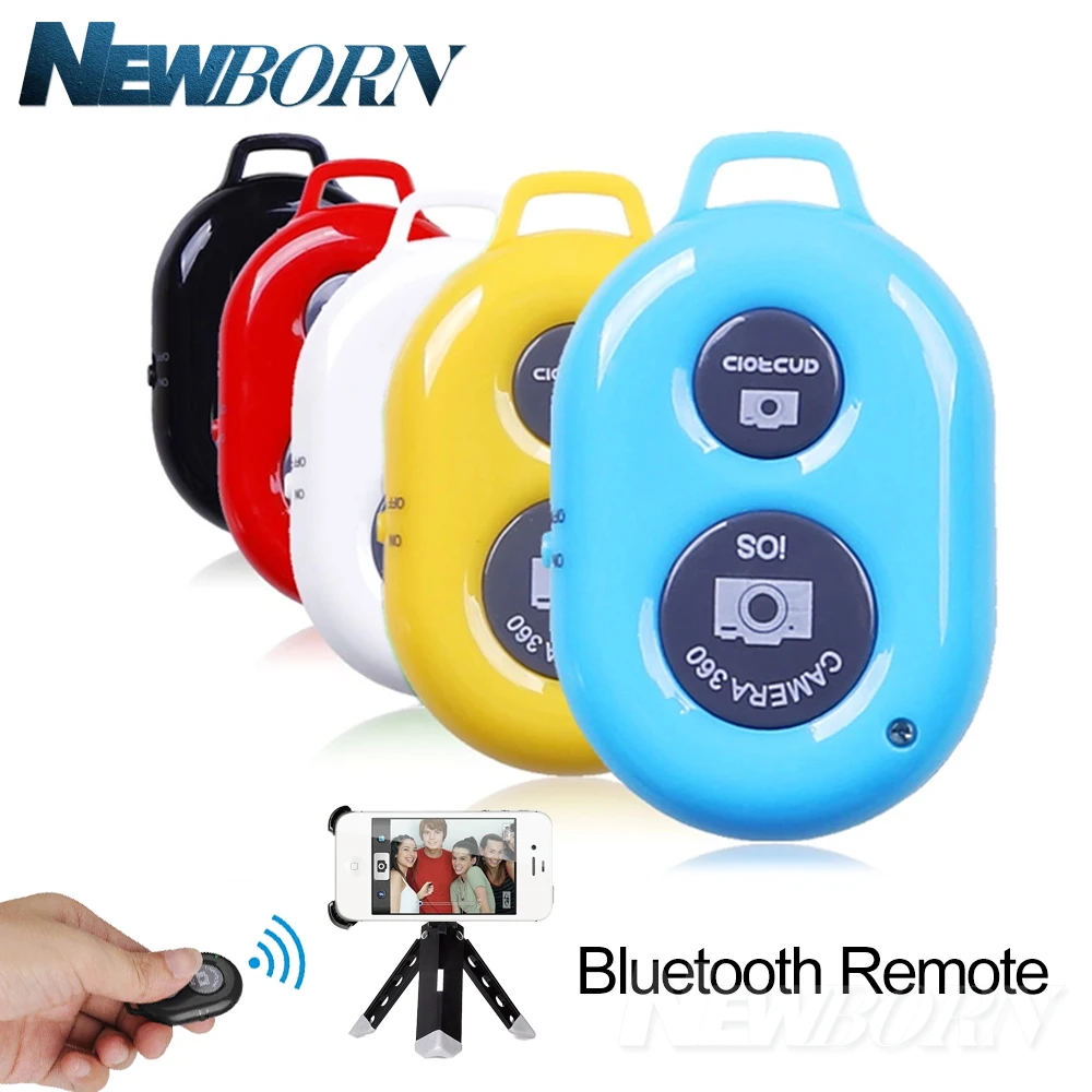 Bot/ón del Obturador del Temporizador autom/ático del tel/éfono inal/ámbrico para el Control Remoto inal/ámbrico del Disparador del Disparador Selfie del iPhone 7 Negro