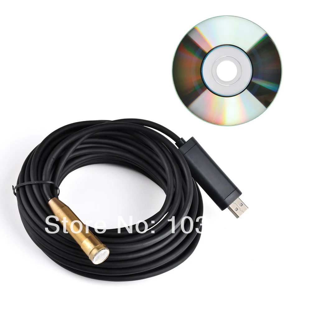 Full Cable 15m USB Waterproof Endoscope Borescope Inspection Snake Scope Camera