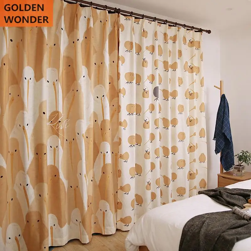 

Customized Living Room Cloth Window Bedroom Cartoon Curtain Kids Curtains High Quality Fabric Finished Curtain
