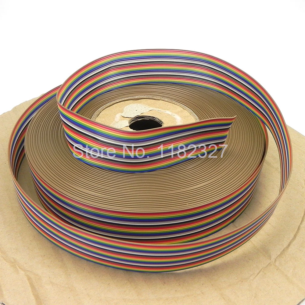 Time-limited Rushed 1.0mm Spacing Pitch 26 Way 26p Flat Color Rainbow Ribbon Cable Wiring Wire For Pcb Diy 3