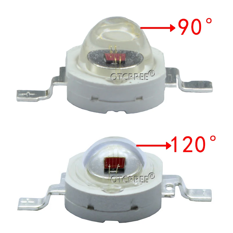 10 шт. 3 Вт темно-красный 90/120 нм Королевский синий 445 нм светодиодный диодный чип градусов светильник для выращивания растений, овощей, фруктов