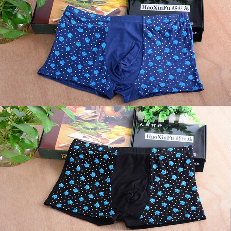 

2 Packs Men Boxer Underwear Modal Breathable Smooth Comfy High Elastic Panties Underpants Free Shipping Boxers JONK-0020