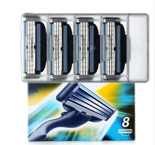 

8pcs/pack Men's Razor Blade Compatible for Gillettee Mache 3 Machine Shaving Razor Blade for Men Face Care