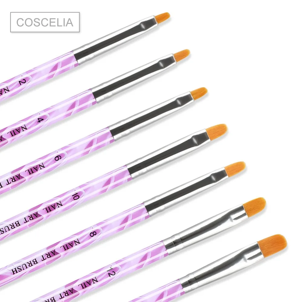 COSCELIA Nail Print Pen Acrylic Nail Art Brush UV Gel Brush Nail Art Brushes For Manicure Nail Art pencil