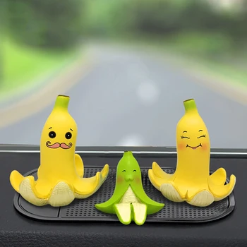 

Car Ornaments Cute Resin Dolphin Banana Figurines Dashboard Decoration Toys Lovely Banana Man Dolls Home Decor Accessories Gifts