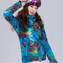 Gsou Snow Band Женская лыжная куртка ветрозащитная водонепроницаемая Спортивная одежда для отдыха на природе для катания на лыжах сноуборде зимняя одежда пальто Новинка