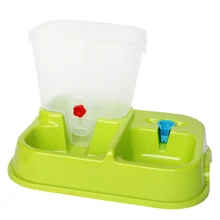 De doble Puerto Perro Gato Auto Automático Dispensador de Agua Recipiente para la Comida Tazón Suppies Gato Alimentadores Alimentador de Mascotas Pet Fuente de Agua Potable