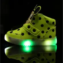 2016 Spring children s shoes boys and Girl sports shoes cute Cartoon fluorescent 3 color led