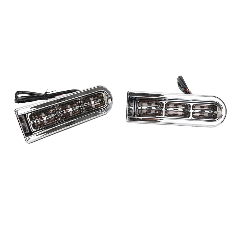 Chrome LED Light Accent Saddlebag Filler Inserts Support 1 (12)