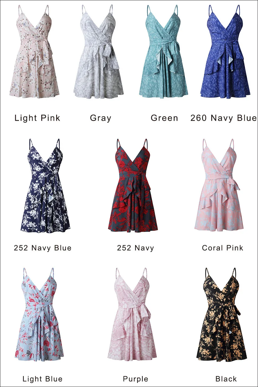 Gladiolus 2019 Women Summer Dress Sleeveless V Neck Floral Print Belt Tunic Mini Sexy Bohemian Dress Women Ruffle Beach Dresses  (94)