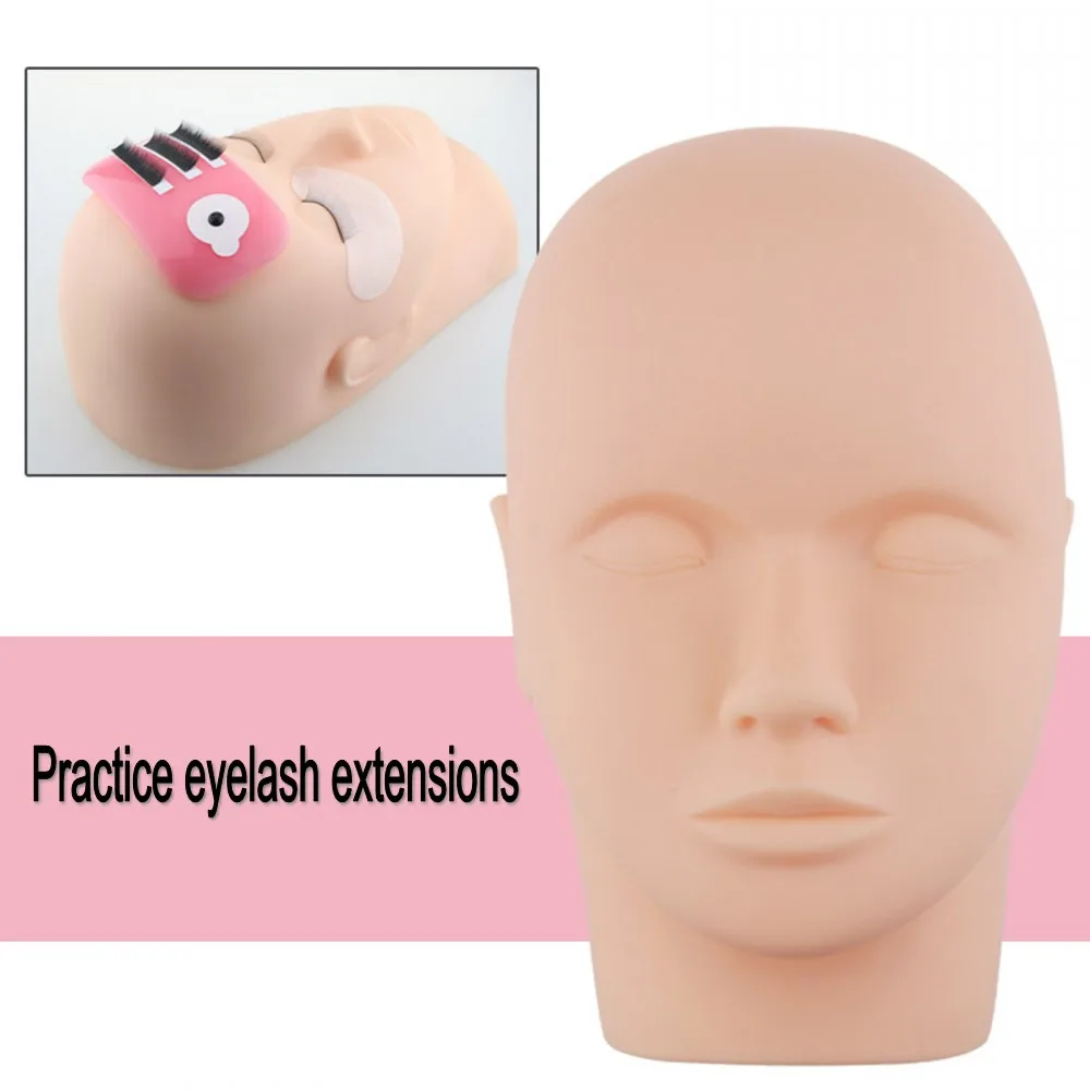 

Daily make up and eyelash extension soft PVC practice head