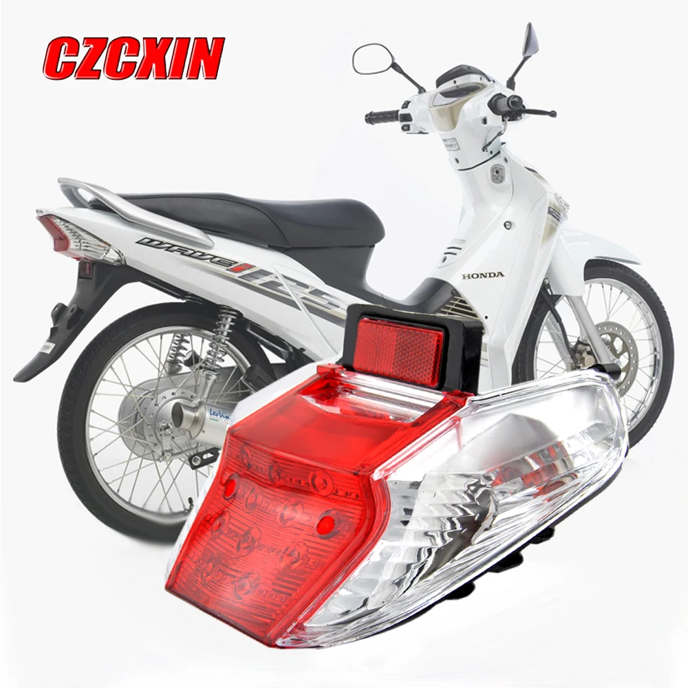 Для HONDA WAVE125I WAVE125S SUPRA125X мотоцикл задний фонарь модифицированный красный