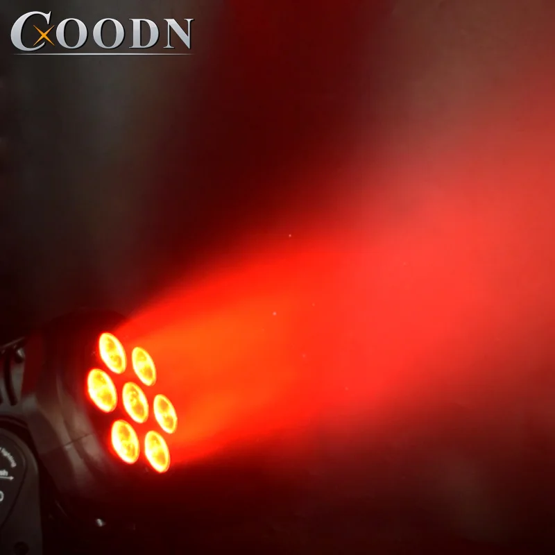 Светодиодный сценический светильник с движущейся головкой s Disco DMX RGBW 7X12W мини-моющийся светильник