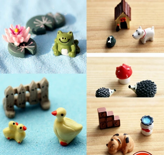 Beste Mini katten puppy honden schildpad dier ornament craft Micro fairy tuin landschap decor moss terrarium DIY Cijfers Speelgoed accessoires