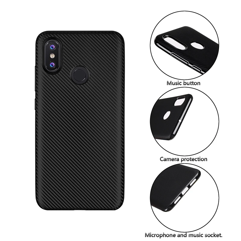 carbon fiber silicone case xiaomi mi 8 (6)