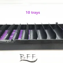 Бренд BFF 10 лотков 0,15 мм матовые ресницы высокого качества синтетическая норка, индивидуальное наращивание ресниц