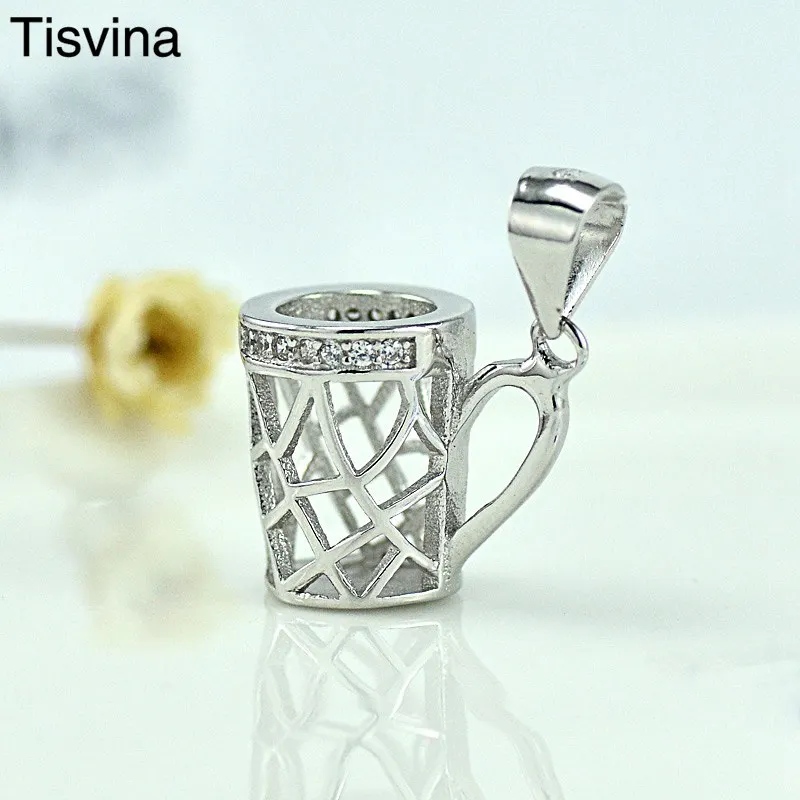 Tisvina 1 шт. 2018 Новое поступление колье подвески 100% Настоящее серебро 925 пробы