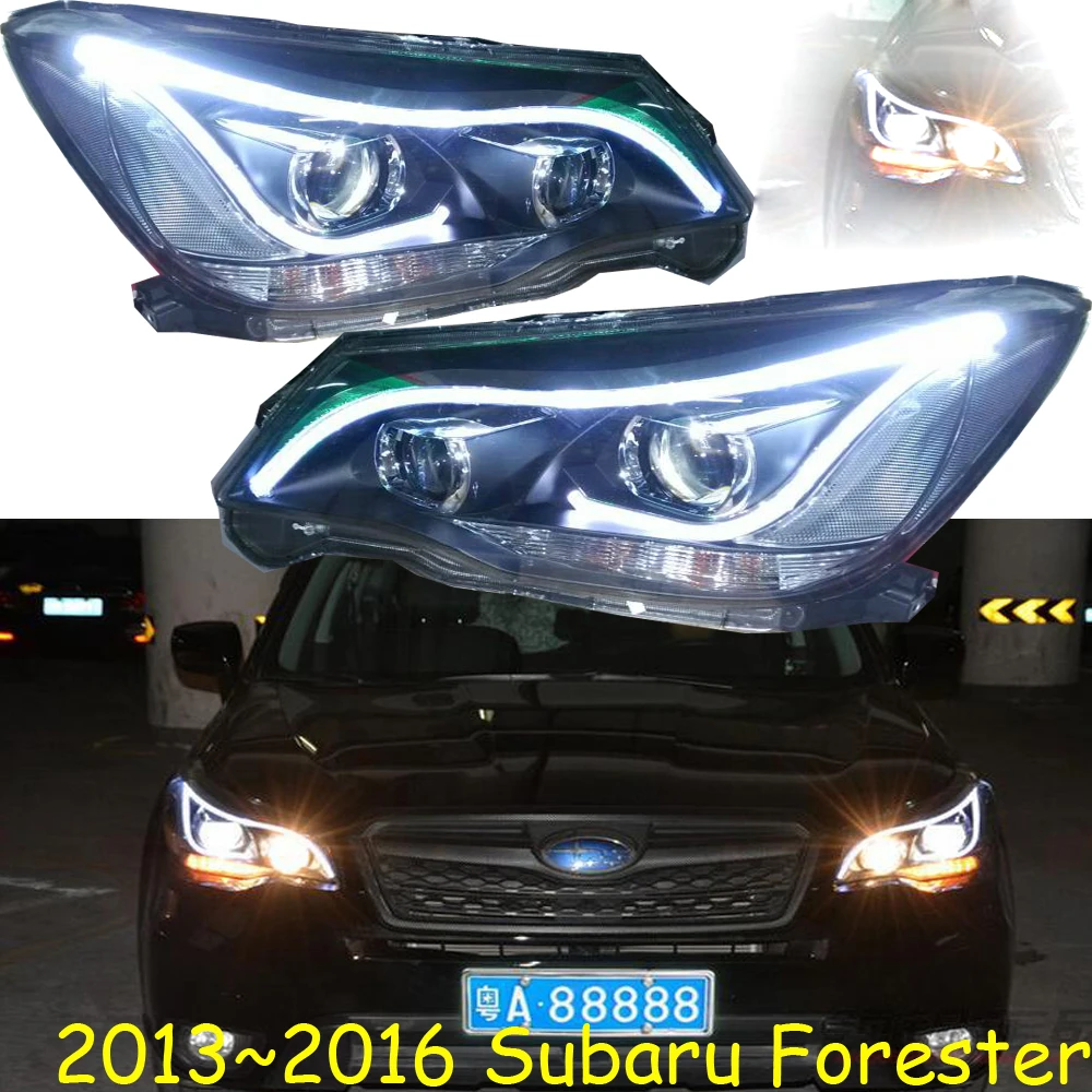 2 шт. автомобильный головной свет для Forester фары 2013~ год Forester фара Bi-Xenon луч Противотуманные фары angel eyes авто